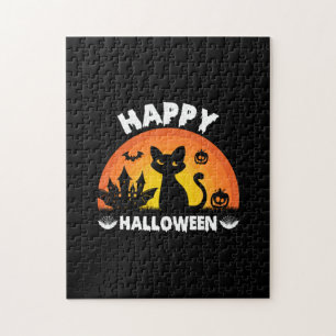 Puzzle Halloween Cat Happy Halloween Birthday