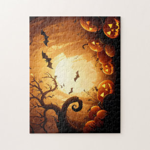 Puzzle Halloween/chauve-souris/Citrouille/automne