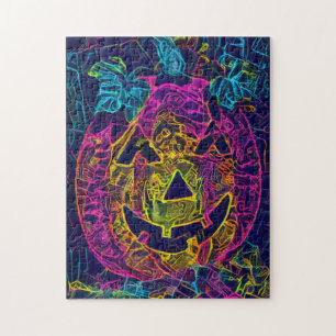 Puzzle Halloween citrouille effrayant photo amusant