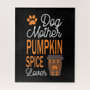 Puzzle Halloween Dog Mother and Pumkin Spice Birthday
