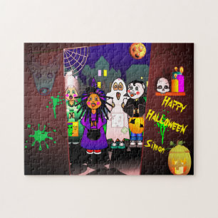 Puzzle Halloween Enfants Tick Ou Traite