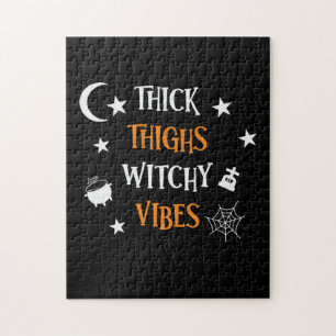 Puzzle Halloween Épais cuisses Vibes sorcières Anniversai