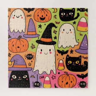 Puzzle Halloween Fantaisiste - Motif Fantomatique Pastel
