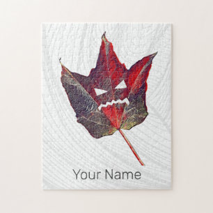 Puzzle Halloween Feuilles de feuillage d'automne automne 