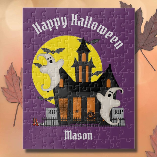 Puzzle Halloween Haunted House Kids' Personnalisé (Créateur téléchargé)