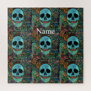 Puzzle Halloween Hippie Skull Thunder_Cove