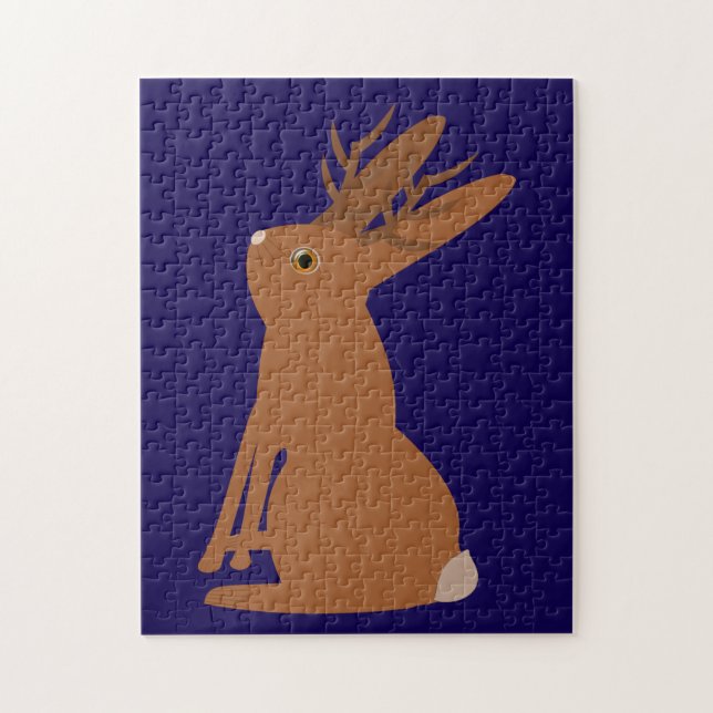 Puzzle Halloween Jackalope Trou ou traitement (Vertical)