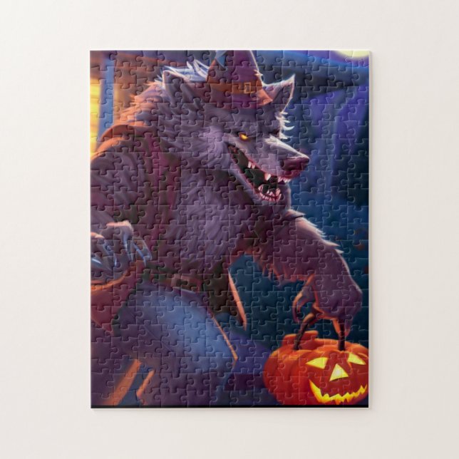 Puzzle Halloween/loup-garou/automne/automne (Vertical)