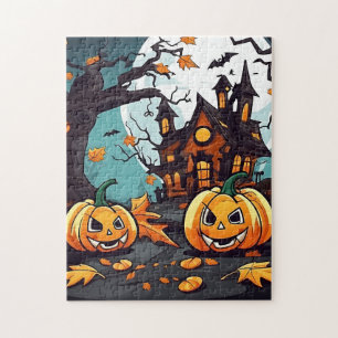 Puzzle Halloween Maison Hantée Personnalisée