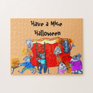 PUZZLE HALLOWEEN MICE NETTOYER LE CITROUILLE