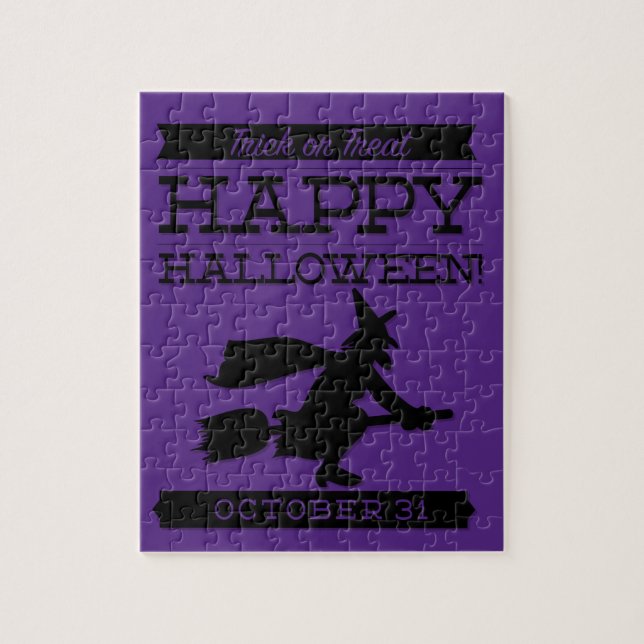 Puzzle Halloween rétro typographique (Vertical)
