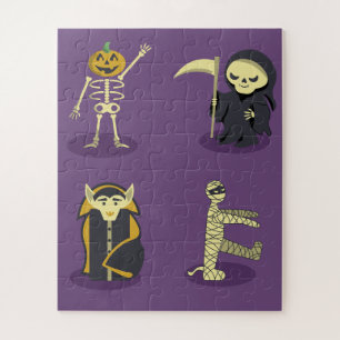 Puzzle Halloween Squelette Dracula Mummy Griffe Reaper