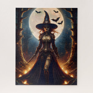 Puzzle Halloween Steampunk Forest Witch