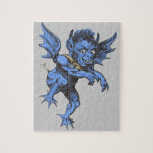 Puzzle Halloween vintage, Malheur effrayant Gargoyle Demo
