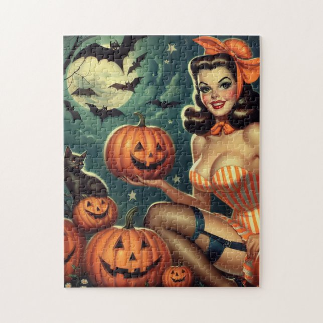 Puzzle Halloween vintage vers le haut (Vertical)