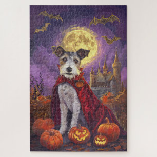 Puzzle Halloween Wirefox Terrier Vampire Citrouilles peur