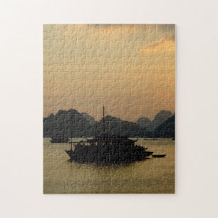 Puzzle Halong Bay, Sunset & Vietnam /Asie pirates