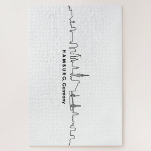 Puzzle HAMBURG Elbe Germany City Skyline Silhouette