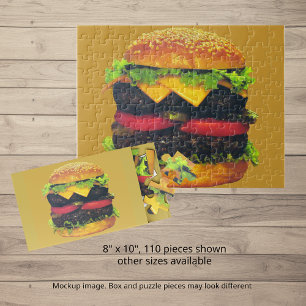 Puzzle Hamburger de luxe double au fromage