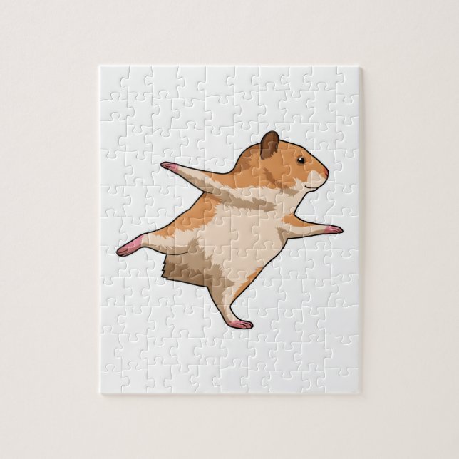 Puzzle Hamster au Yoga Stretching Legs (Vertical)