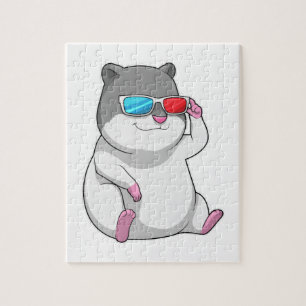 Puzzle Hamster avec lunettes