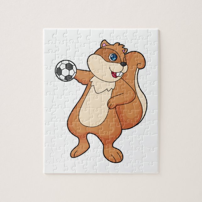 Puzzle Handball joueur d'écureuil (Vertical)