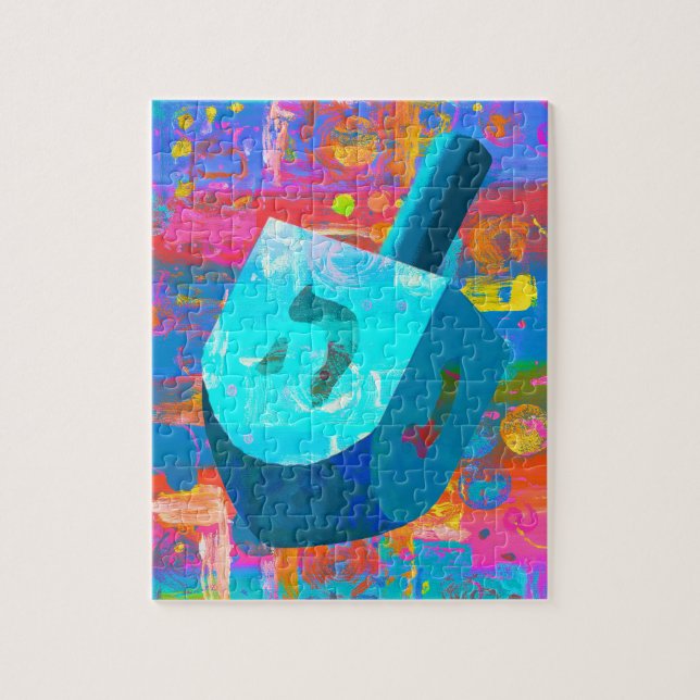 Puzzle Hanukkah Dreidel (Vertical)