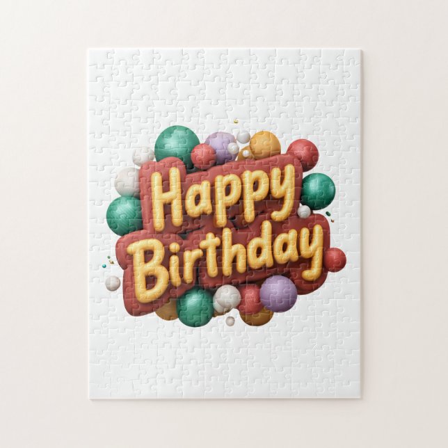 Puzzle happy birthday (Vertical)