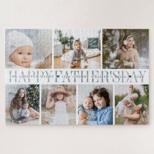 Puzzle Happy Fête des pères Kid Photo & Names Collage
