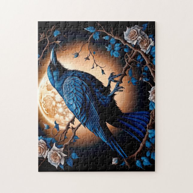 Puzzle Happy Halloween Ravens And Roses (Vertical)