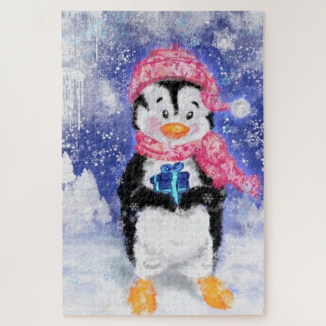 Puzzle Happy Penguin - Noël (Vertical)