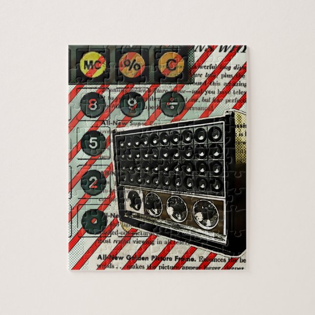 Puzzle Haut-parleur électronique rétro Radio ondes courte (Vertical)