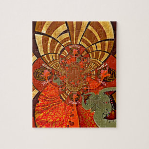 Puzzle Hauteurs Fantaisistes : Girafe Africaine Drôle et