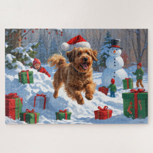 Puzzle Havanais courant dans la neige avec un chapeau de 