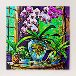 Puzzle Havre d'Orchidées Vibrantes