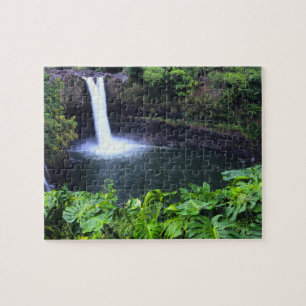 Puzzle Hawaï, Big Island, Hilo, Rainbow Falls, Lush