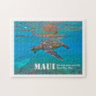 Puzzle hawaïen de "Honu" de tortue de mer verte