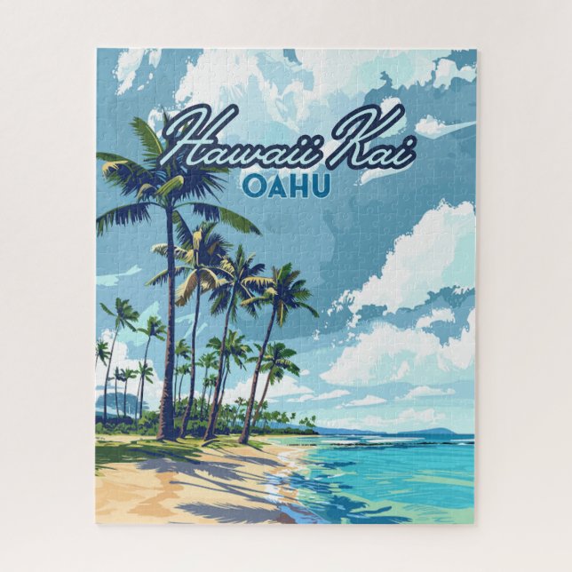Puzzle Hawaii Kai Honolulu Oahu Hawaii Retro (Vertical)