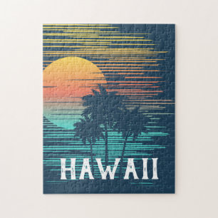 Puzzle Hawaii Sunset Sunrise Graphic Topic Forêt tropical