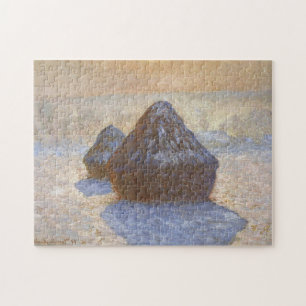 Puzzle Haystacks Effet Neige Monet Fine Art