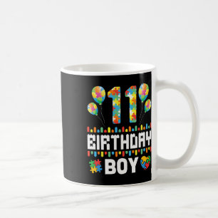 Puzzle Heart Bylloons Happy Birthday Autism 11 Yea Coffee Mug