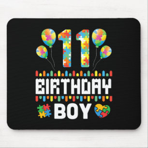 Puzzle Heart Bylloons Happy Birthday Autism 11 Yea Mouse Pad