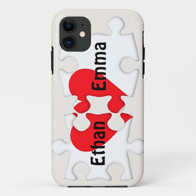 Puzzle Heart Case-Mate iPhone Case (Back)