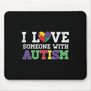 Puzzle Heart I Love Someone With Autism Awareness Mouse Pad
