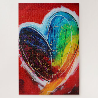 Puzzle heart, love color