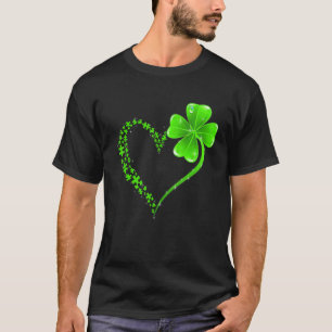 Puzzle Heart Shamrock Autism Awareness St Patrick  T-Shirt