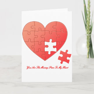 Puzzle Heart with Piece and Quote Card