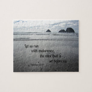 Puzzle Hébreux 12:1 Courons avec endurance...