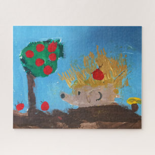 Puzzle Hedgehog Painting