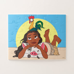 Puzzle Hei Hei, Moana et Pua
